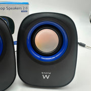 Ewent EW3501 – Sistema Audio 2.0 con Casse Desktop USB e Jack 3,5 mm