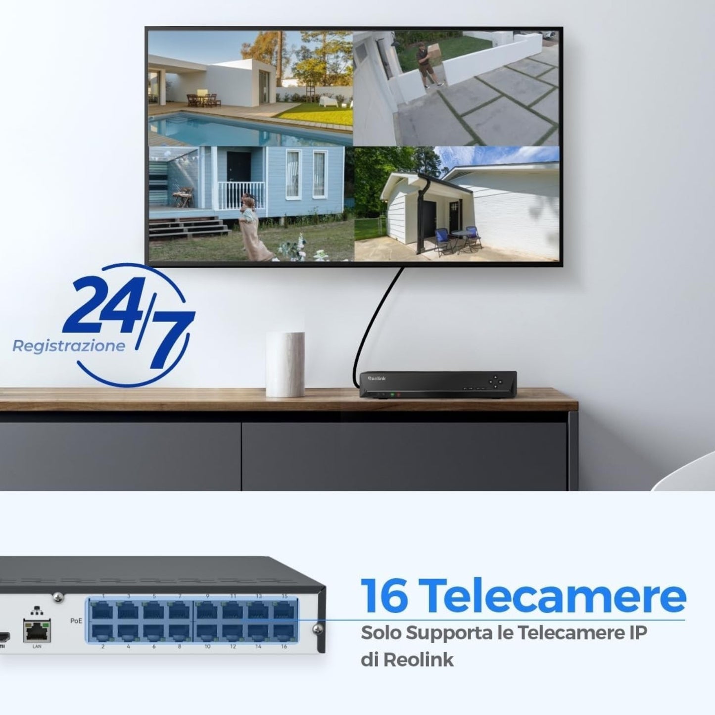 Reolink RLN16-410 – NVR 4K PoE a 16 canali