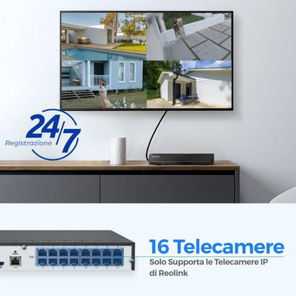 Reolink RLN16-410 – NVR 4K PoE a 16 canali
