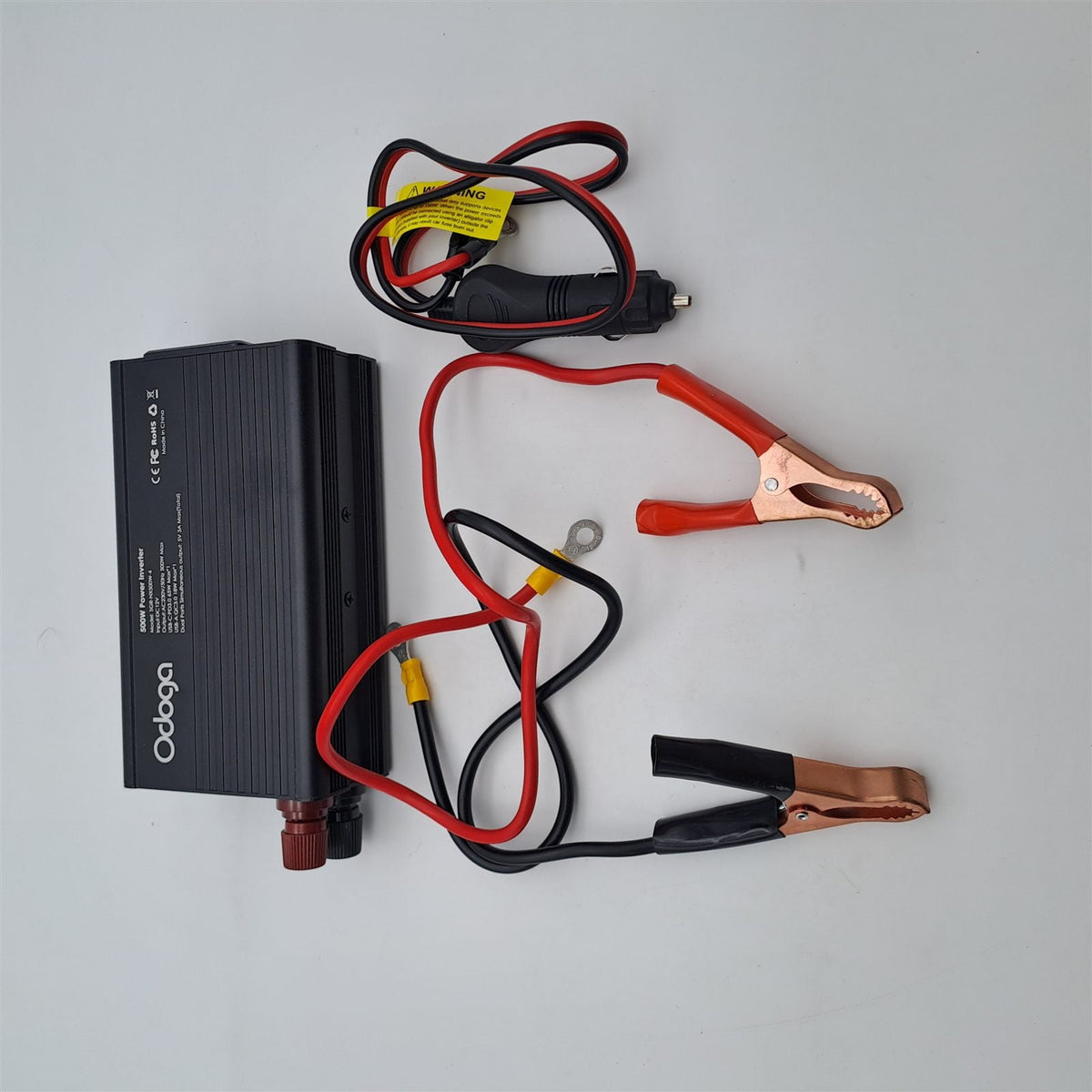 Odoga Convertisseur 12V 220V Voiture – Transformateur 500W, Onduleur, Ports de Charge USB-A & USB-C 3A, Convertisseur de Tension, Recharger Votre Ordinateur Portable