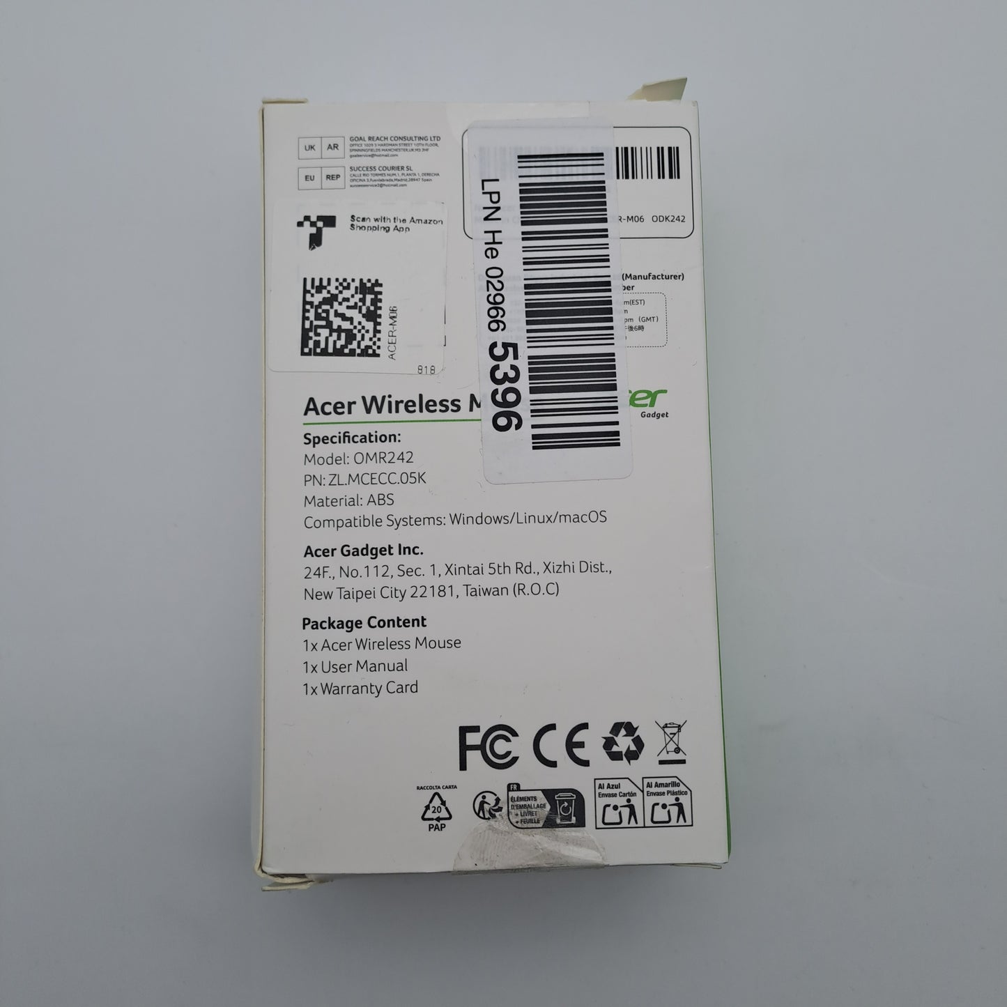 Mouse Wireless Acer OMR242