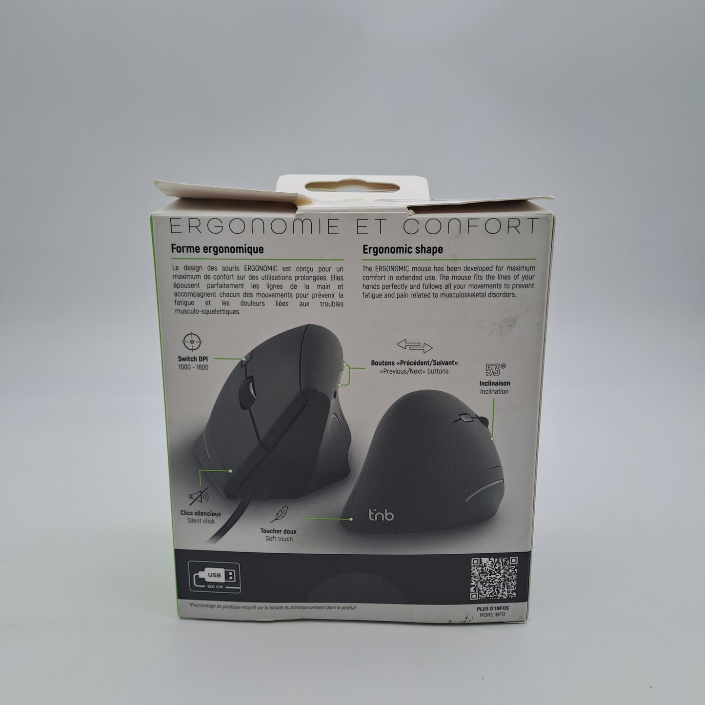 Mouse ergonomico verticale cablato ERGO