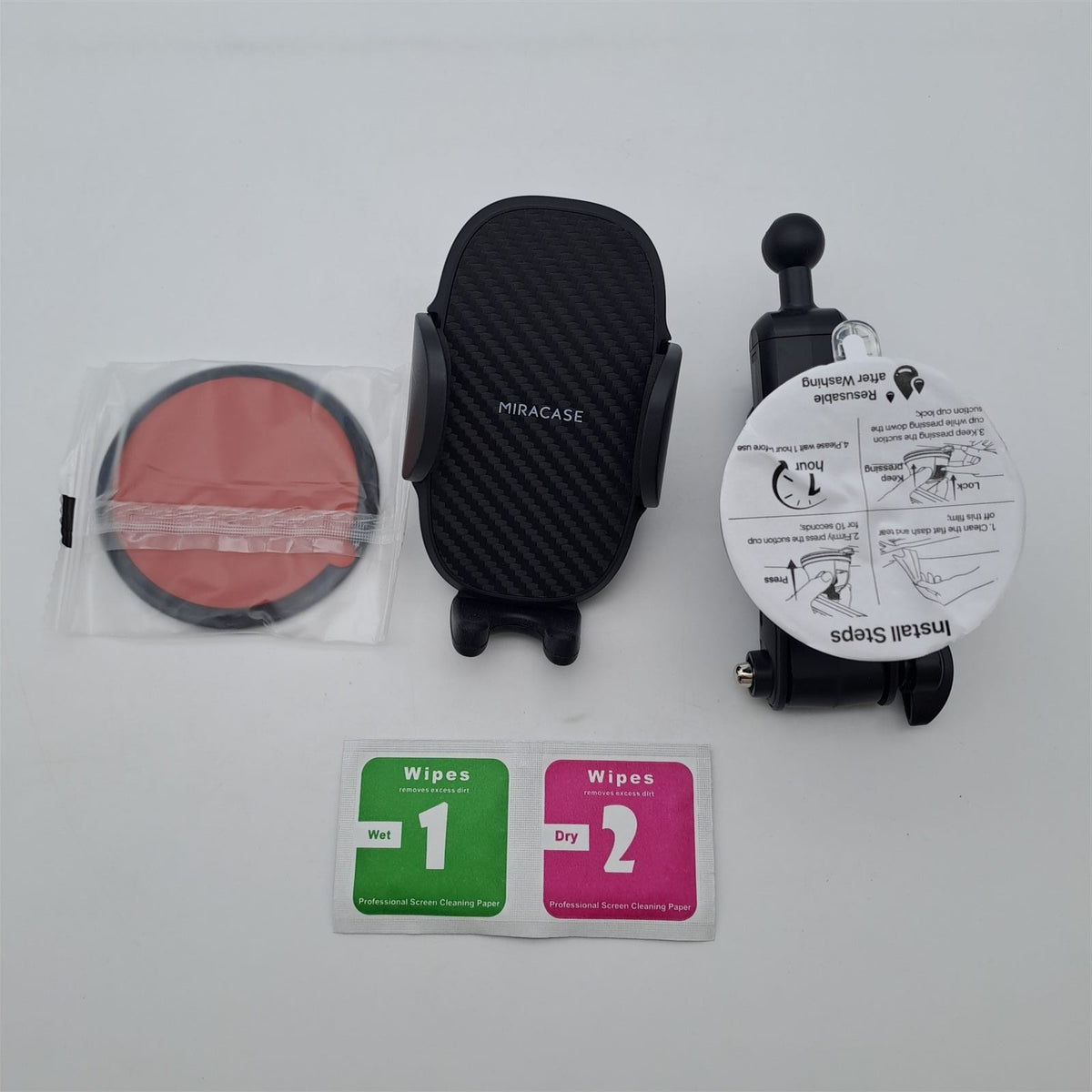 Miracase Handyhalterung Auto [Verbesserter Saugnapf] Handyhalter fürs Auto 360° Drehbar, Armaturenbrett Windschutzscheibe KFZ Handy Halterung für iPhone Galaxy Alle Smartphones