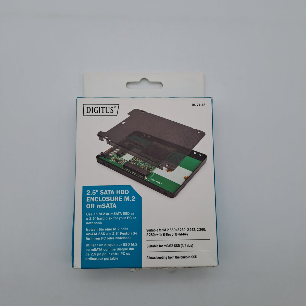DIGITUS DA-71118 Adattatore 2,5" SATA per SSD M.2 o mSATA