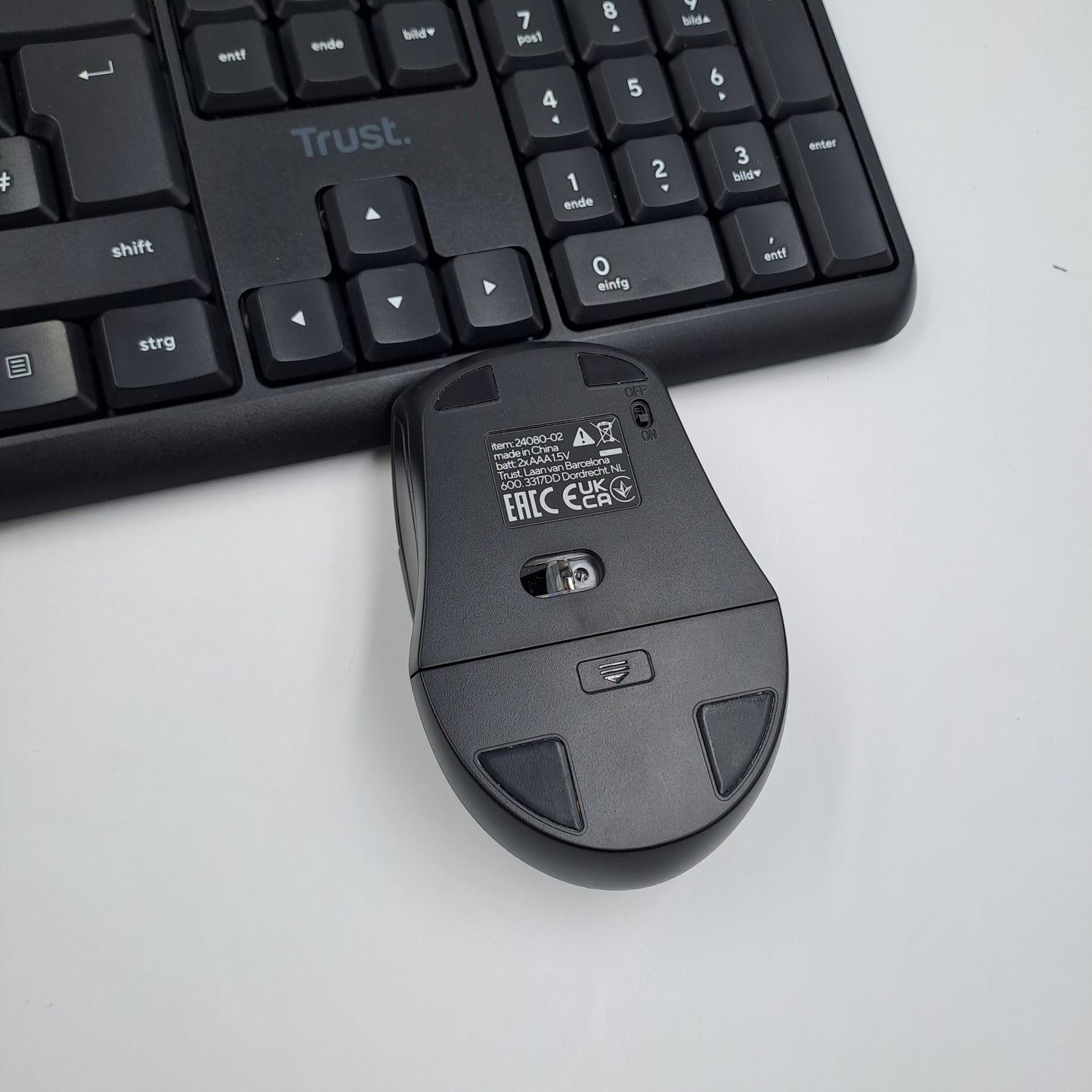 Tastiera e Mouse Trust – Set Wireless Nero