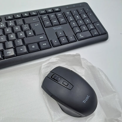 Tastiera e Mouse Trust – Set Wireless Nero