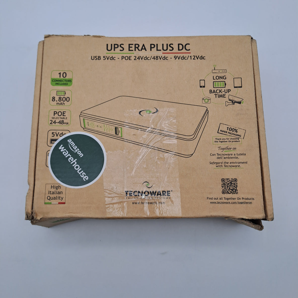 Tecnoware UPS ERA PLUS DC FGCERAPLDC252 25W 8800mAh POE 24V/48V