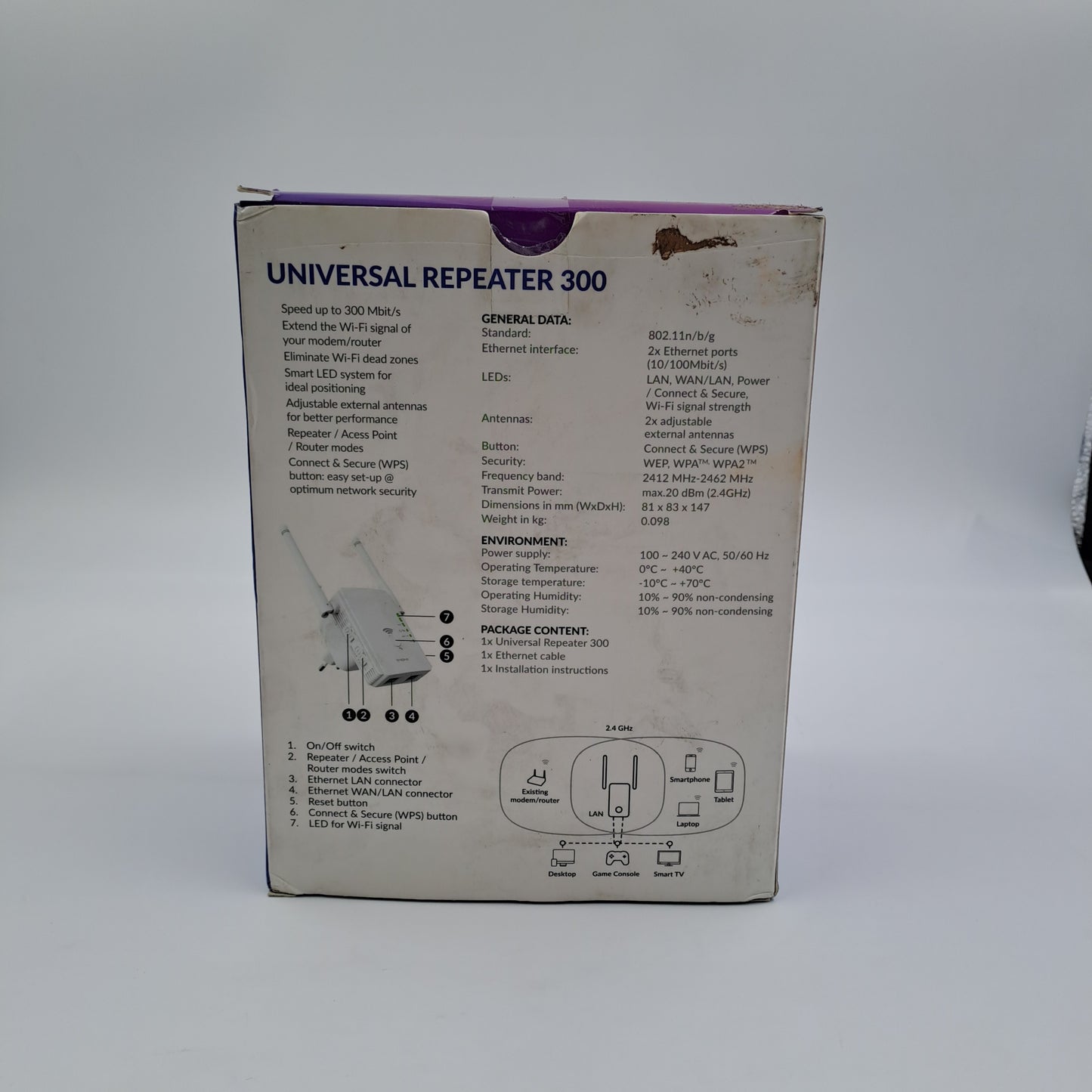 Repetidor universal potente de 300 – Repetidor Wi-Fi de 300 Mbps