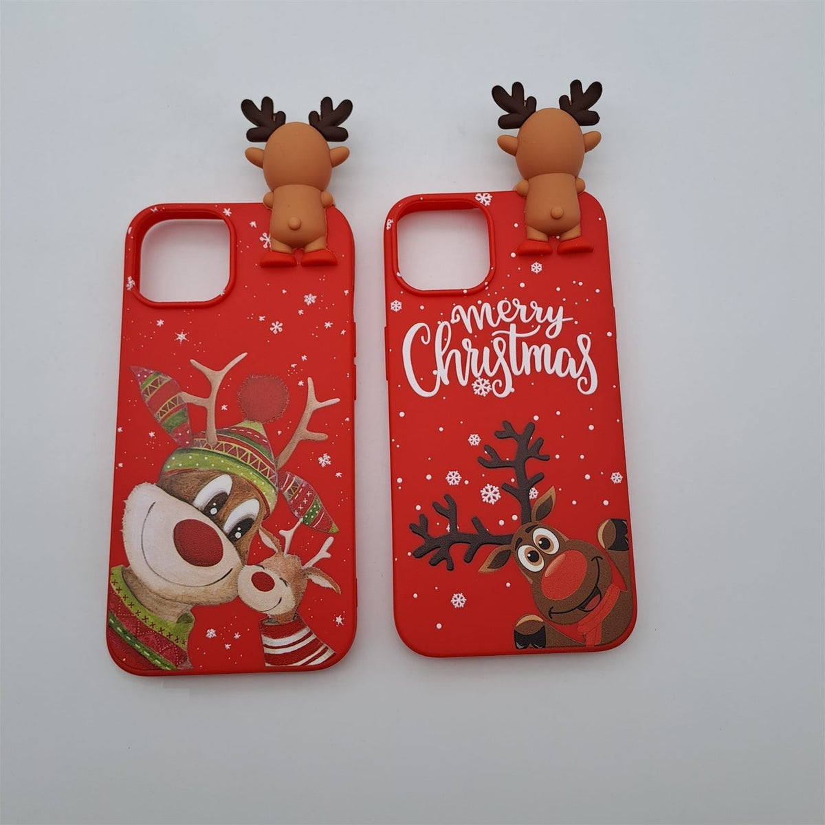 Vauki Set 2 Cover Natalizie per iPhone 13 / iPhone 14 – Rosso