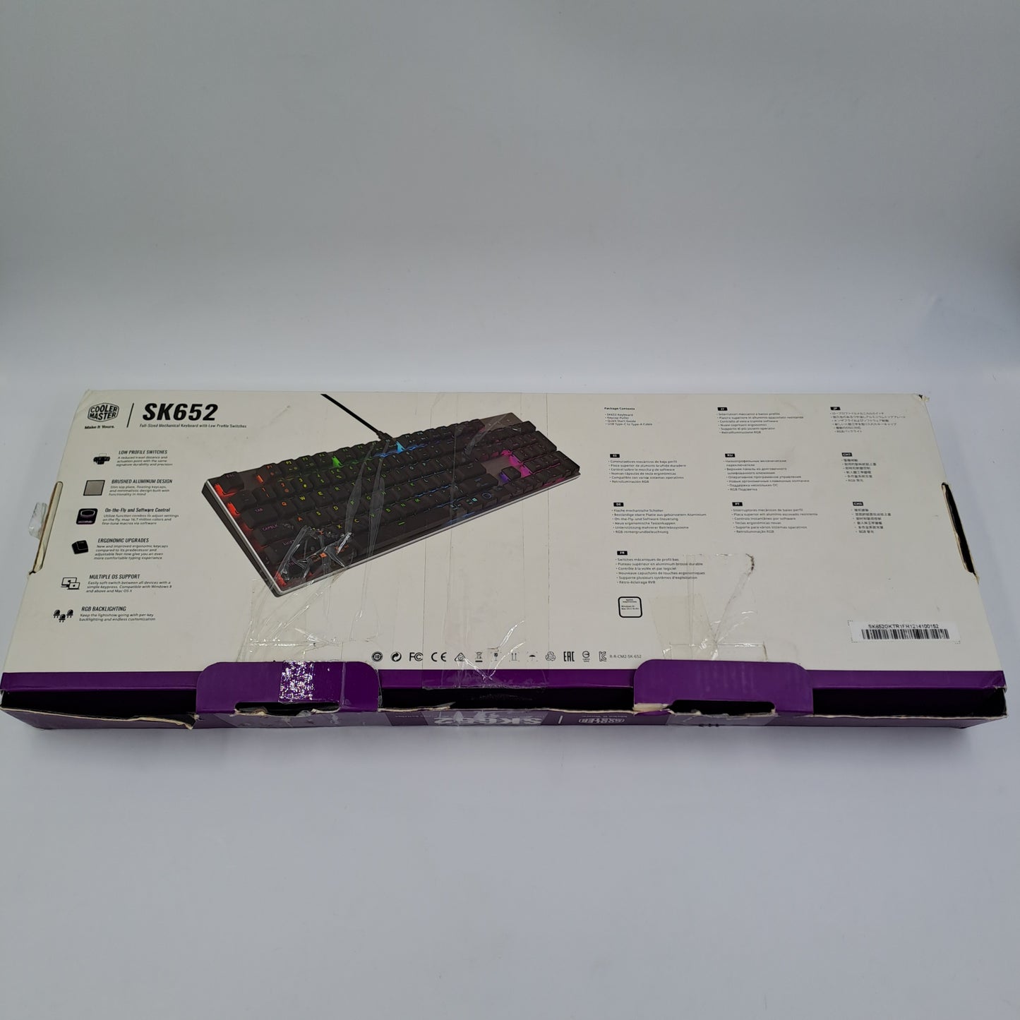 Cooler Master SK652 – Teclado mecánico de tamaño completo y perfil bajo