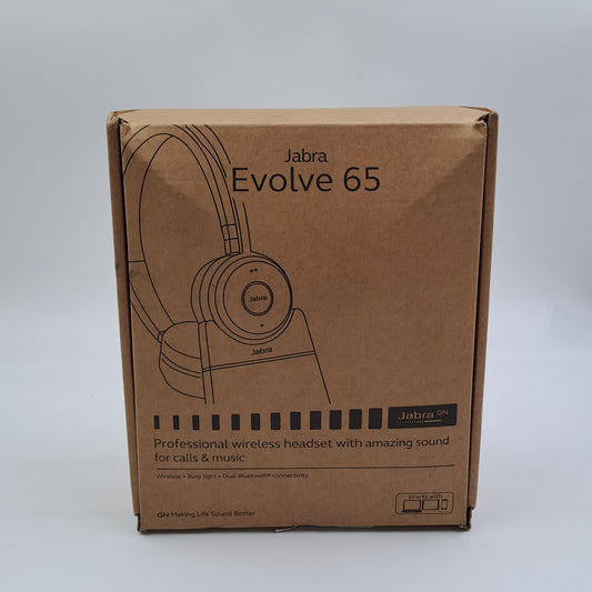 Jabra Evolve 65 SE – Cuffia Wireless con Base di Ricarica