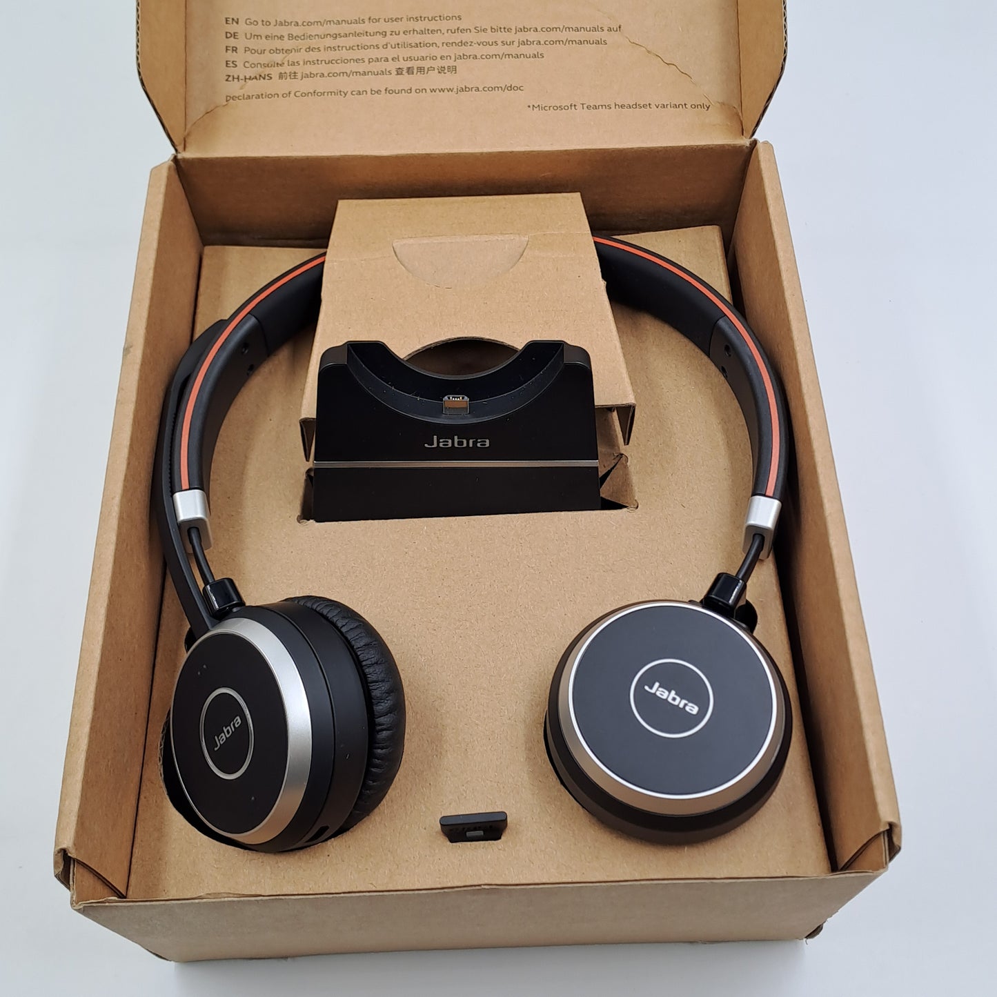 Jabra Evolve 65 SE – Cuffia Wireless con Base di Ricarica