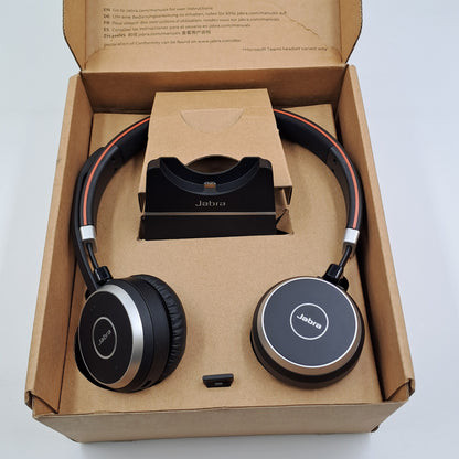 Jabra Evolve 65 SE – Cuffia Wireless con Base di Ricarica