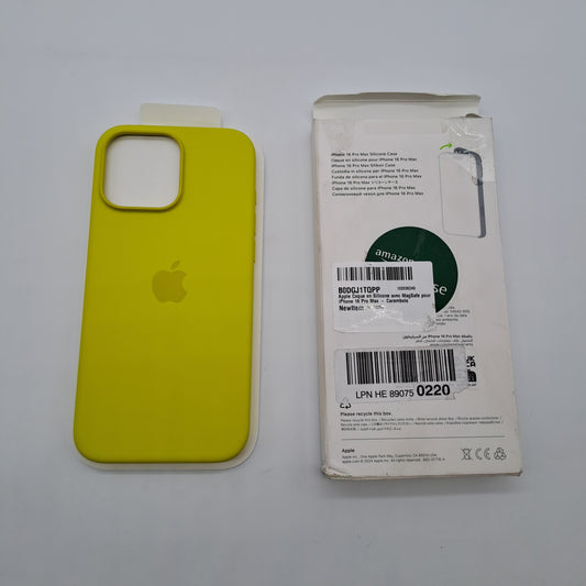 Apple iPhone 16 Pro Max Silicone Case con MagSafe Gialla