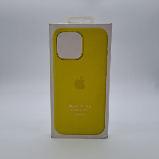 Apple iPhone 16 Pro Max Silicone Case con MagSafe Gialla