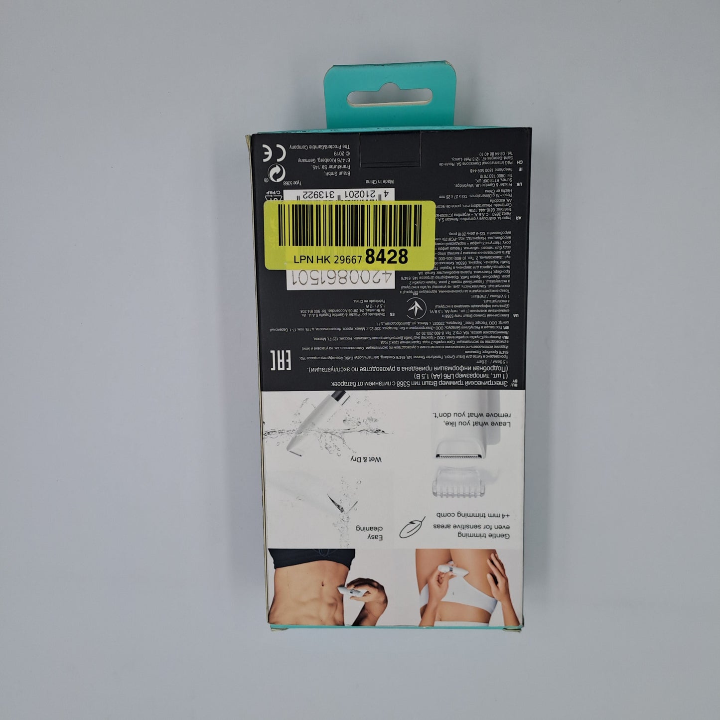 Braun Mini Trimmer Corporal Unisex Wet & Dry con Peine de 4mm