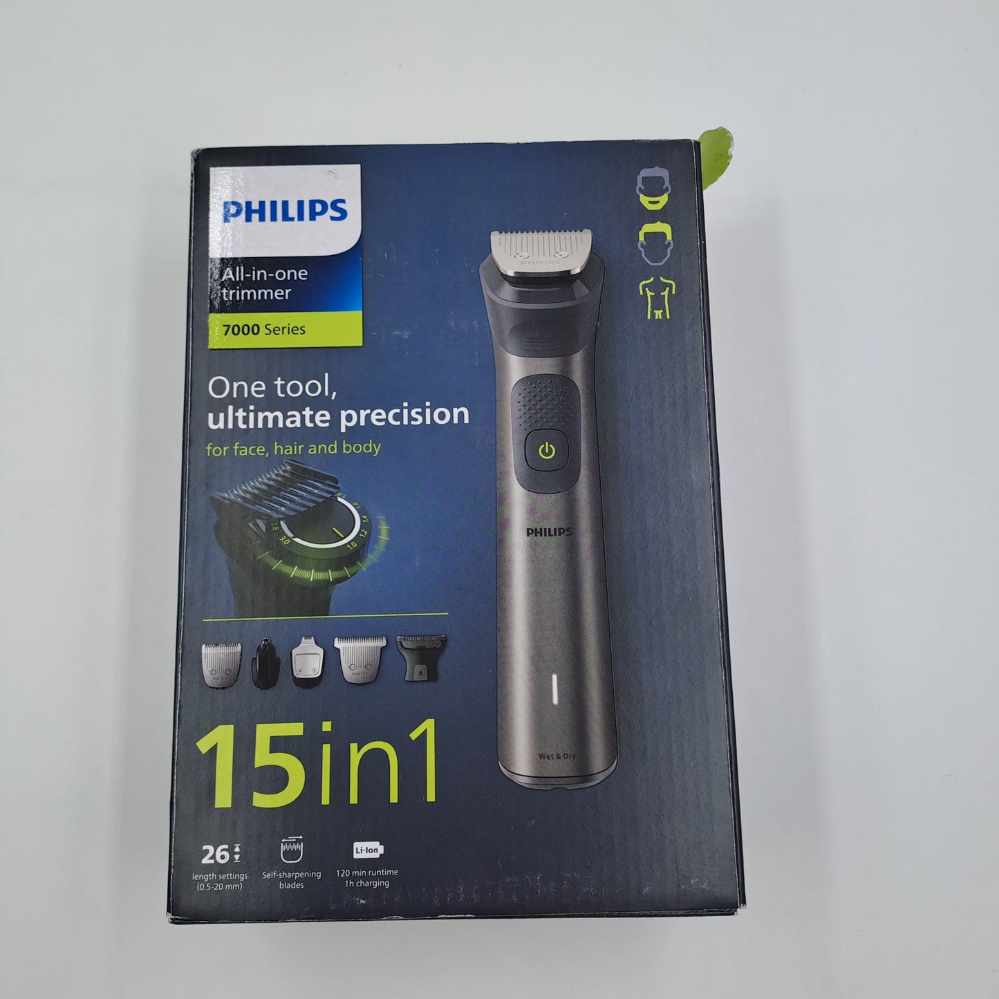 Philips Recortadora todo en uno Serie 7000 Multigroom 15 en 1 Wet & Dry