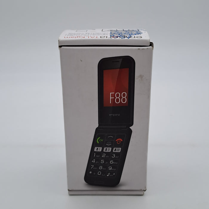 emporiaTALKglam Telefono a Conchiglia 2,4" con Tasto SOS – Nero