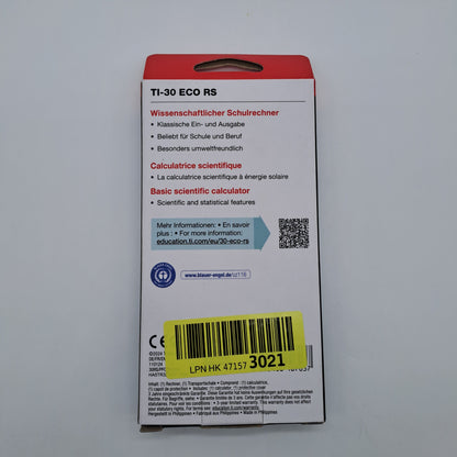 Texas Instruments TI-30 ECO RS Scientific Calculator