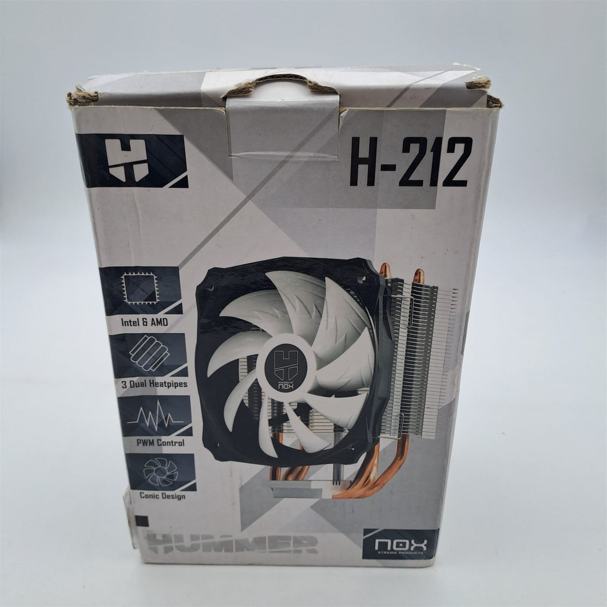 NOX H-212 Dissipatore CPU 120 mm PWM con 3 Heat Pipe