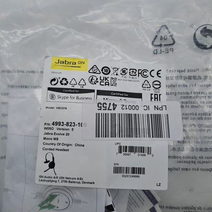 Jabra Evolve 20 Mono MS