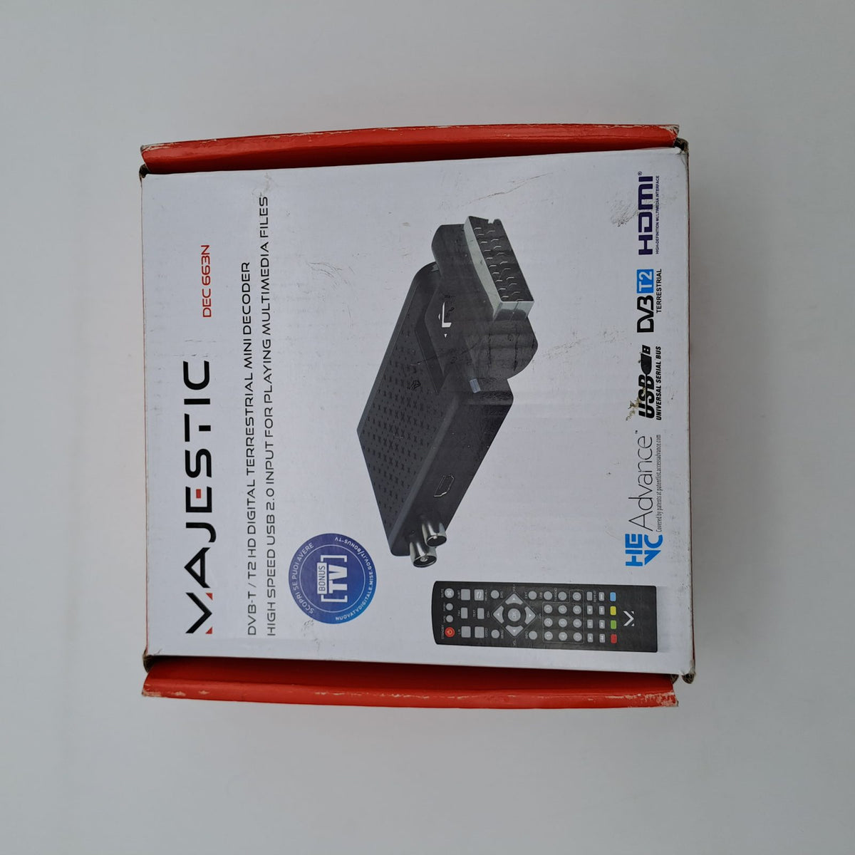 Majestic DEC 663N Mini Decoder Digitale Terrestre DVB-T2 HD SCART