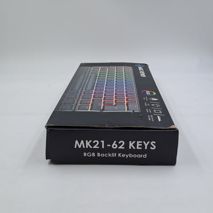 Magic-Refiner MK21: teclado mecánico RGB compacto de 62 teclas