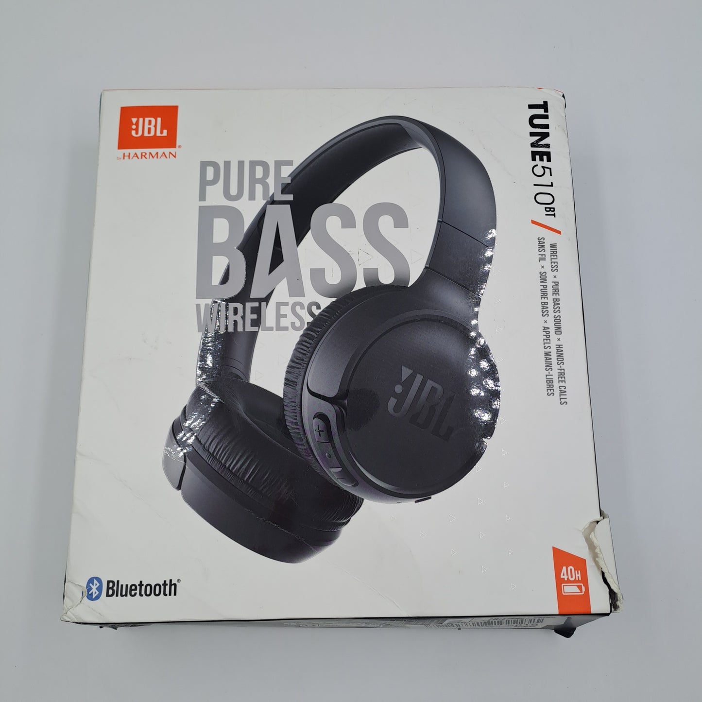 JBL Cuffie Wireless On-Ear Tune 510BT Bluetooth Pure Bass Nere
