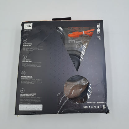 JBL Cuffie Wireless On-Ear Tune 510BT Bluetooth Pure Bass Nere