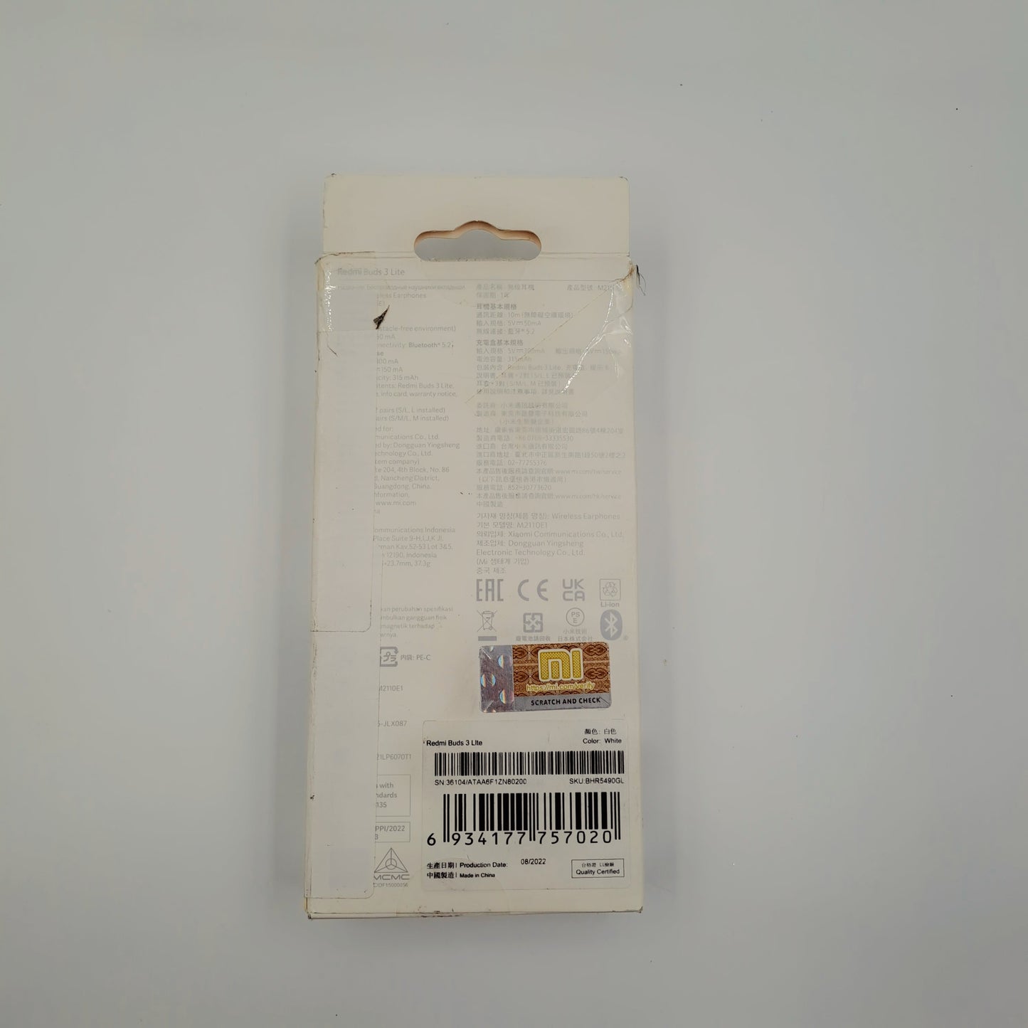 Auricolari wireless Xiaomi Redmi Buds 3 Lite colore bianco