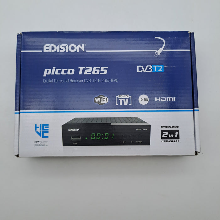 EDISION PICCO T265 Decoder Digitale Terrestre DVB-T2 H.265 HEVC