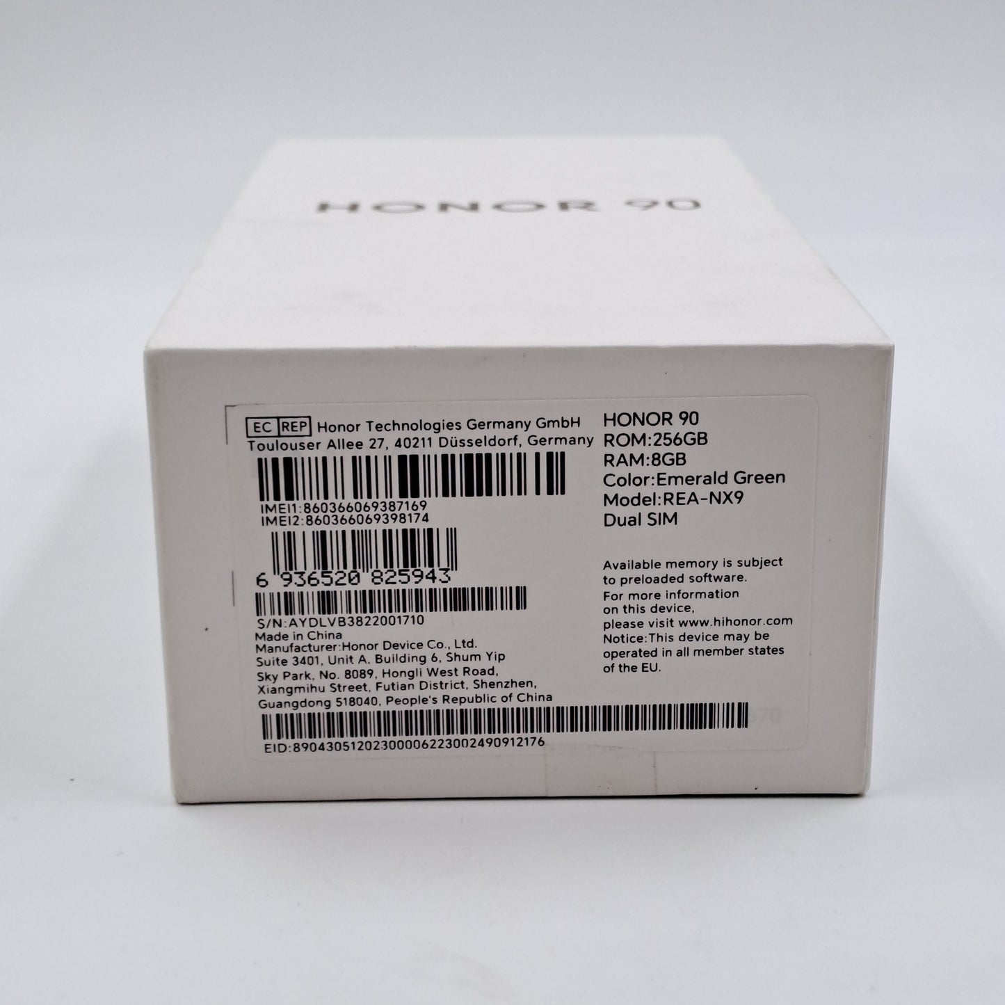 Honor 90 256 GB Verde Esmeralda – Smartphone Dual SIM 8 GB RAM