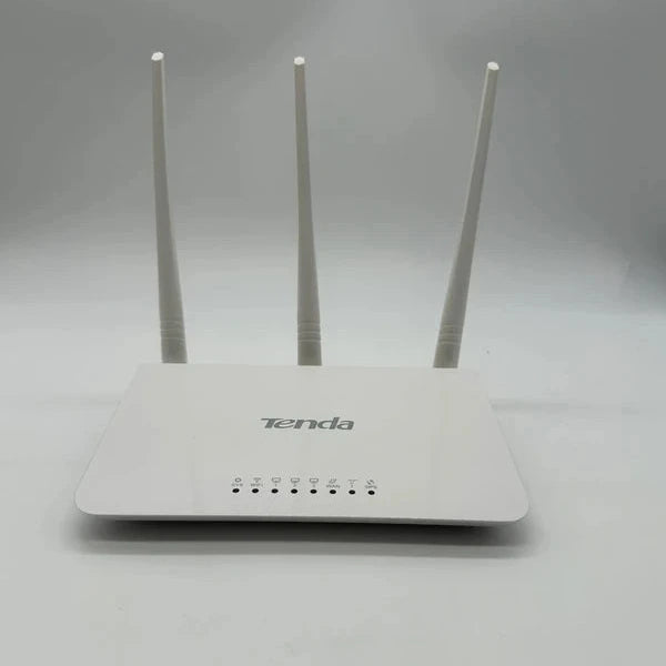 Router WiFi Tenda F3 Inalámbrico N300 de fácil configuración, 300Mbps, 3 antenas con fuente de alimentación y caja original