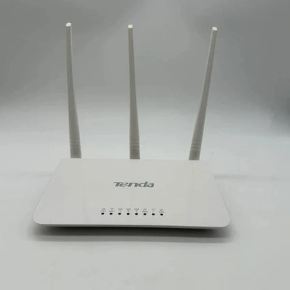 Router WiFi Tenda F3 Inalámbrico N300 de fácil configuración, 300Mbps, 3 antenas con fuente de alimentación y caja original