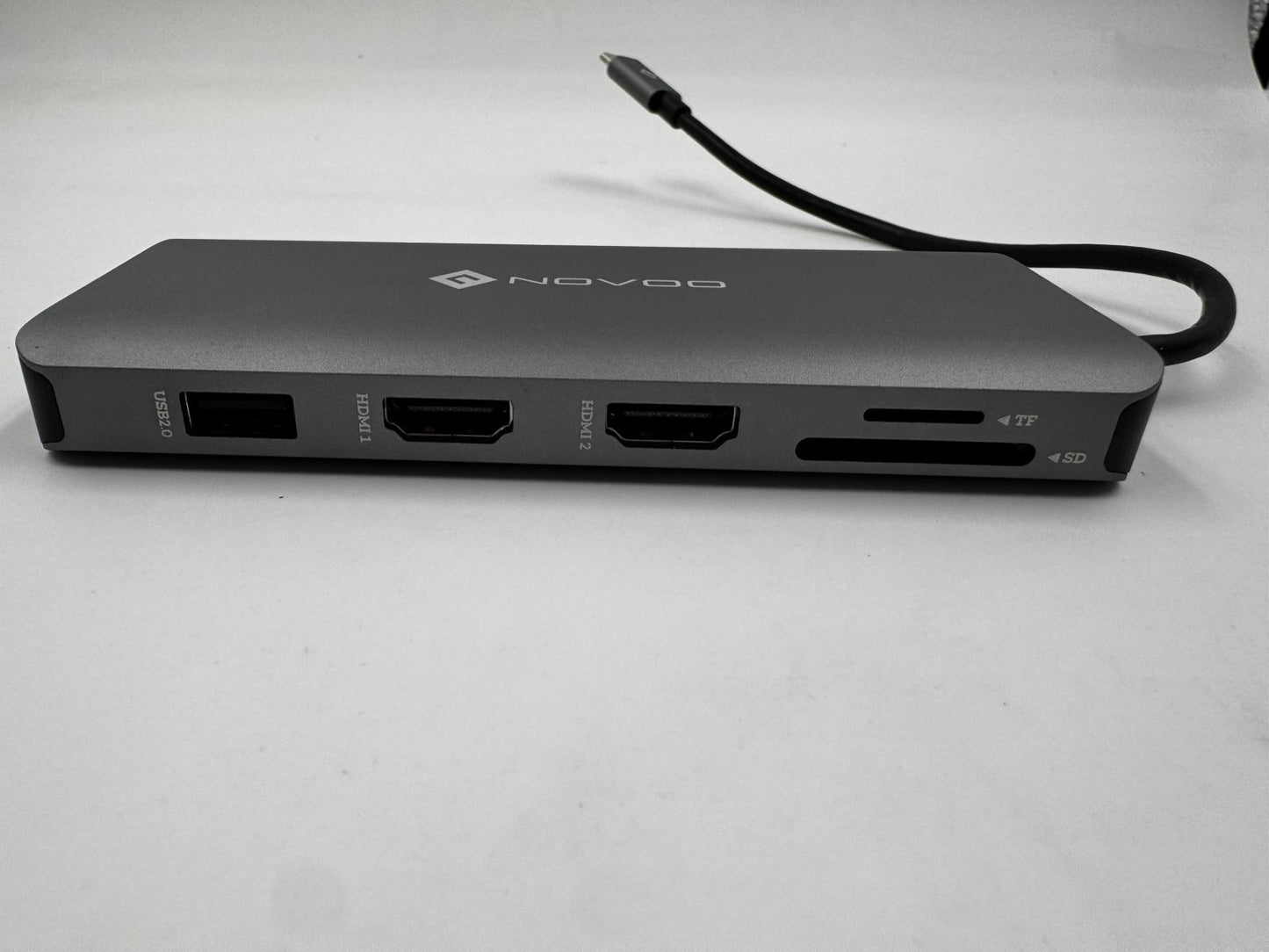 Novoo RM11 – Concentrador USB-C de aluminio 11 en 1