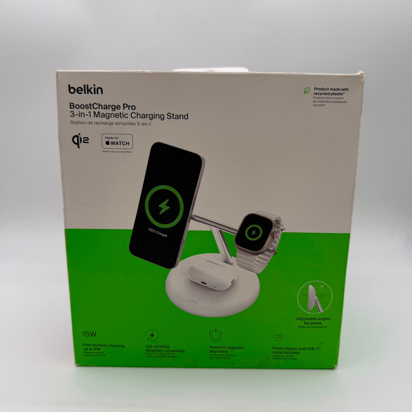Belkin BoostCharge Pro 3-in-1 Magnetic Charging Stand