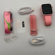 OKYUK smartwatch 4G pour enfants avec GPS, appels vidéo, SOS et nano-SIM – rose
