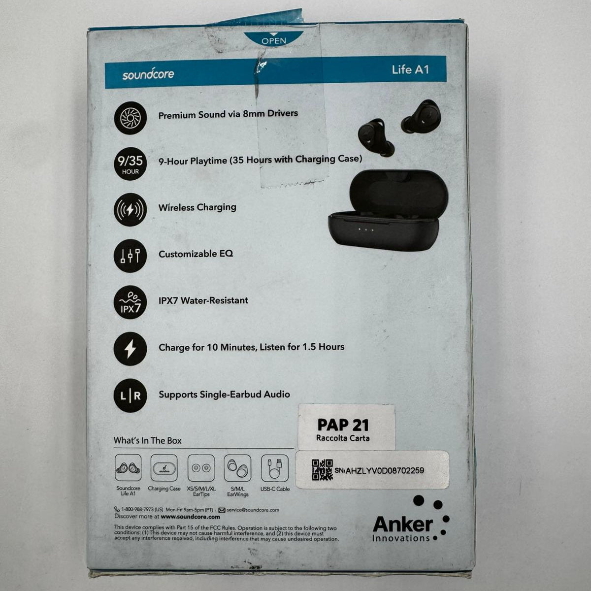 Soundcore Life A1 – Cuffie True Wireless