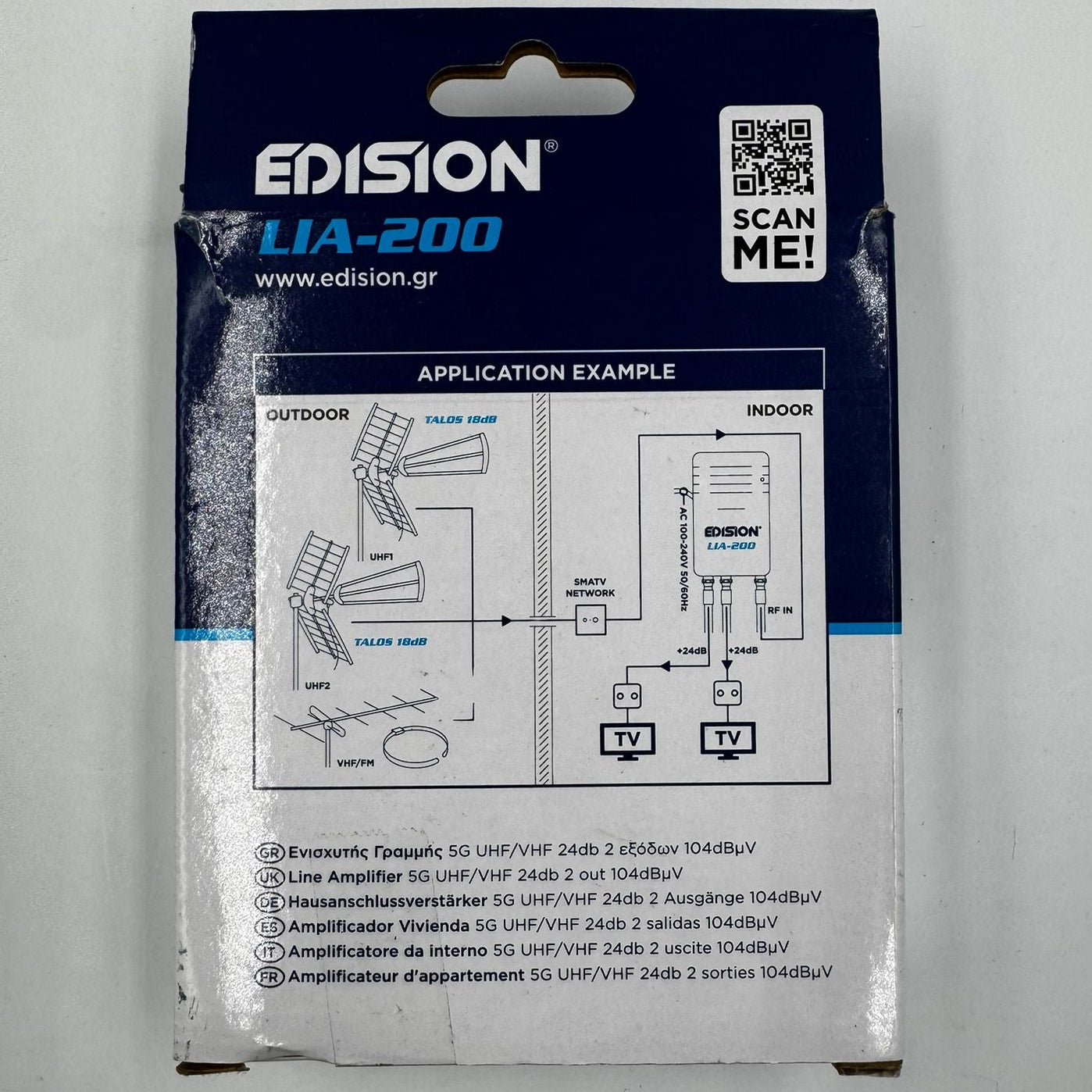 Edision LIA-200 – 5G UHF/VHF Line Amplifier