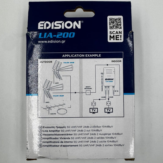 Edision LIA-200 – Amplificatore di Linea UHF/VHF 5G