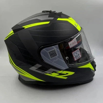 Casco integral LS2 FF800 Storm Nerve Negro Mate Amarillo Hivis – Talla M