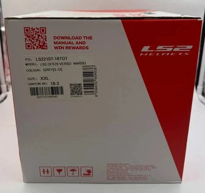 Casco moto LS2 OF570 Verso Nardo XXL