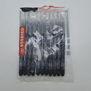 STABILO Power Pennarelli Neri Punta Media – Set 11 Pezzi